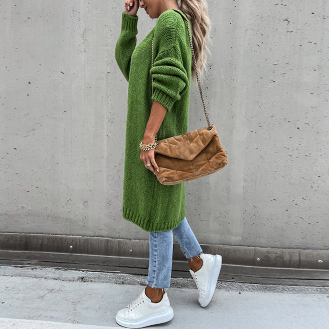 Women's Long Open Front Cardigan – Relaxed Layering Style