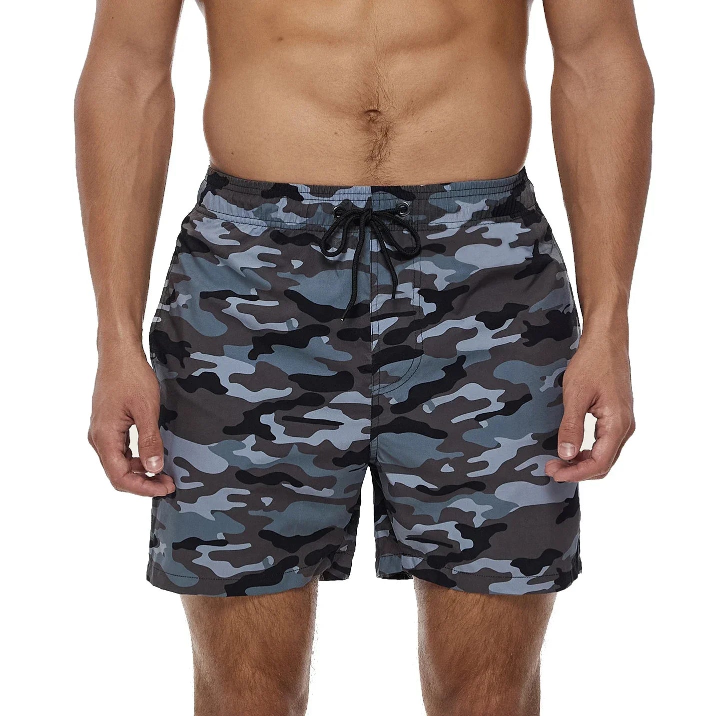 Men's Printed Swim Shorts - Quick-Dry Beach Trunks