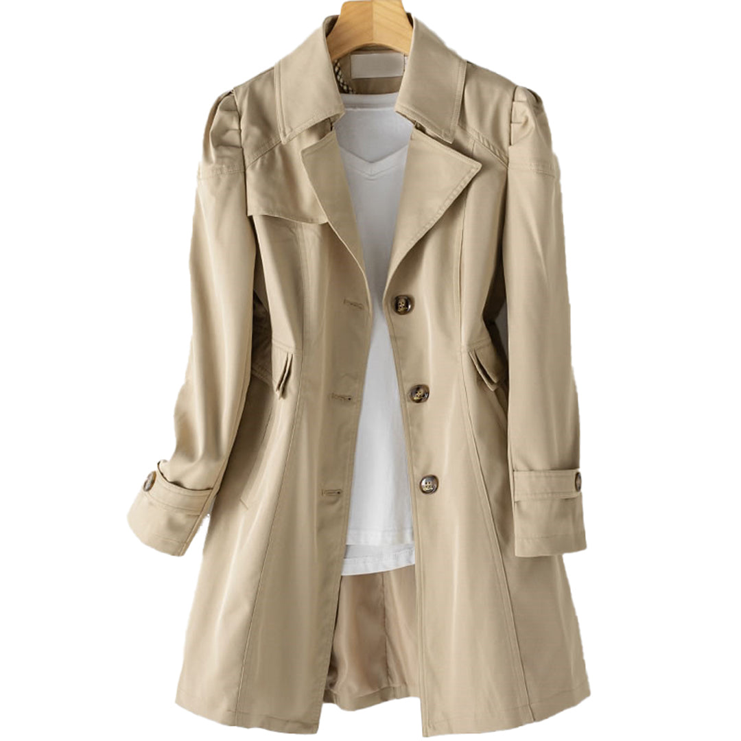 Women's Classic Double-Breasted Trench Coat – Timeless Outerwear Style