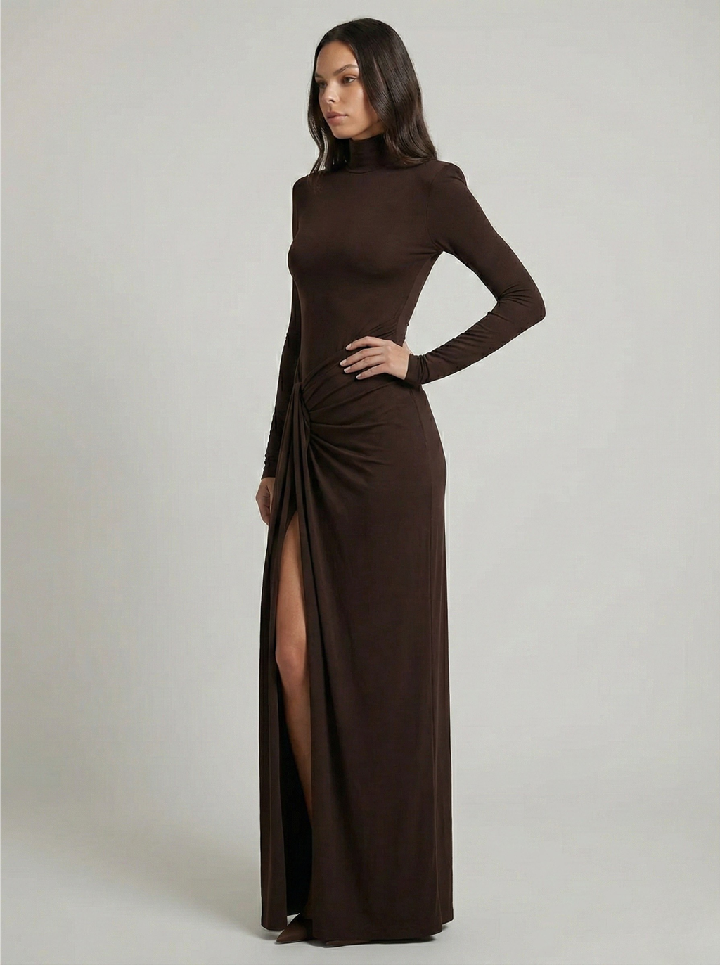 Women's Classy Ruched Maxi Dress