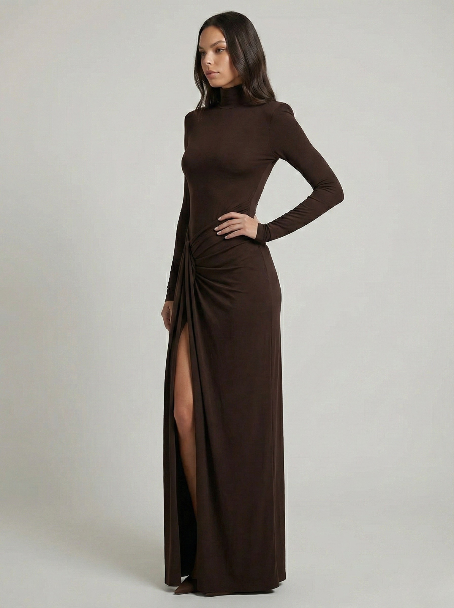 Women's Classy Ruched Maxi Dress