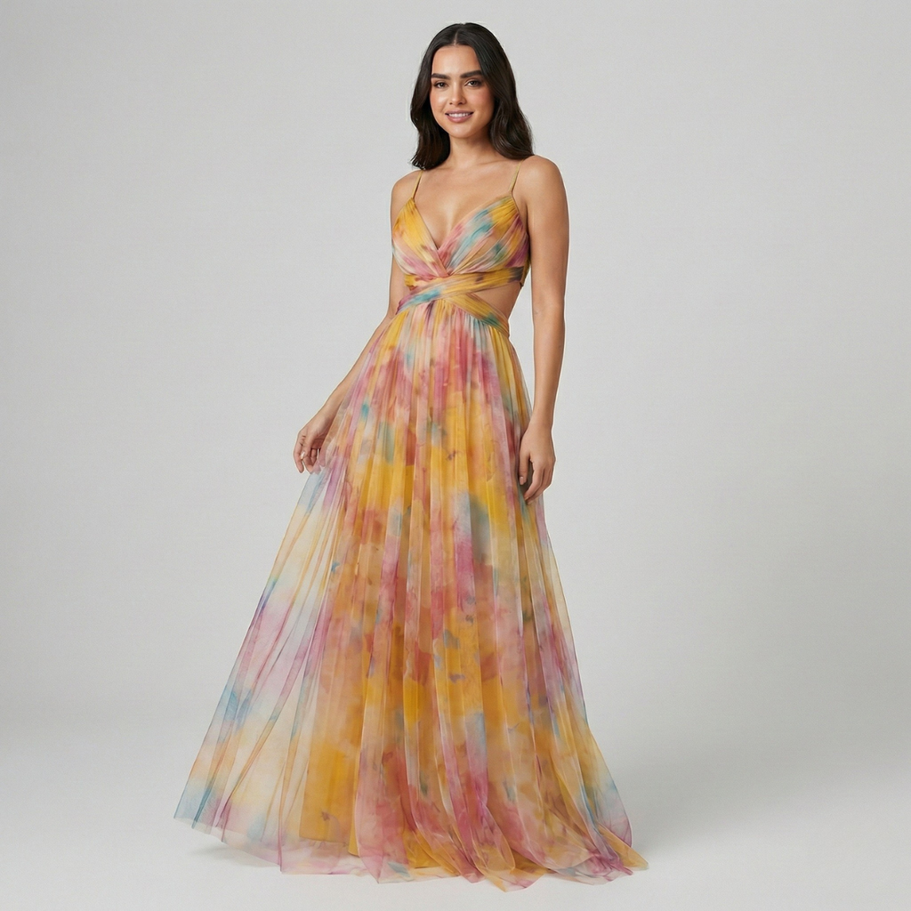 Women's Enchanted Bloom Twist Maxi Dress