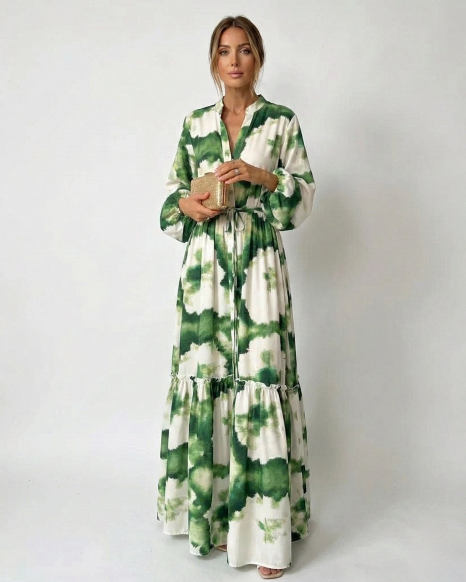 Women's Enchanted Flow Tie-Waist Maxi Dress