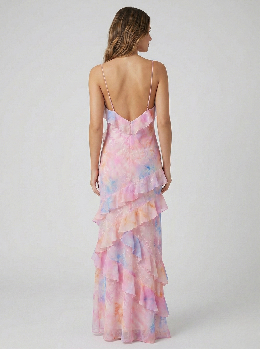 Women's Ethereal Flow Ruffle Maxi Dress