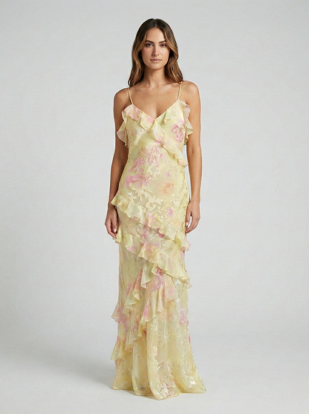 Women's Ethereal Flow Ruffle Maxi Dress