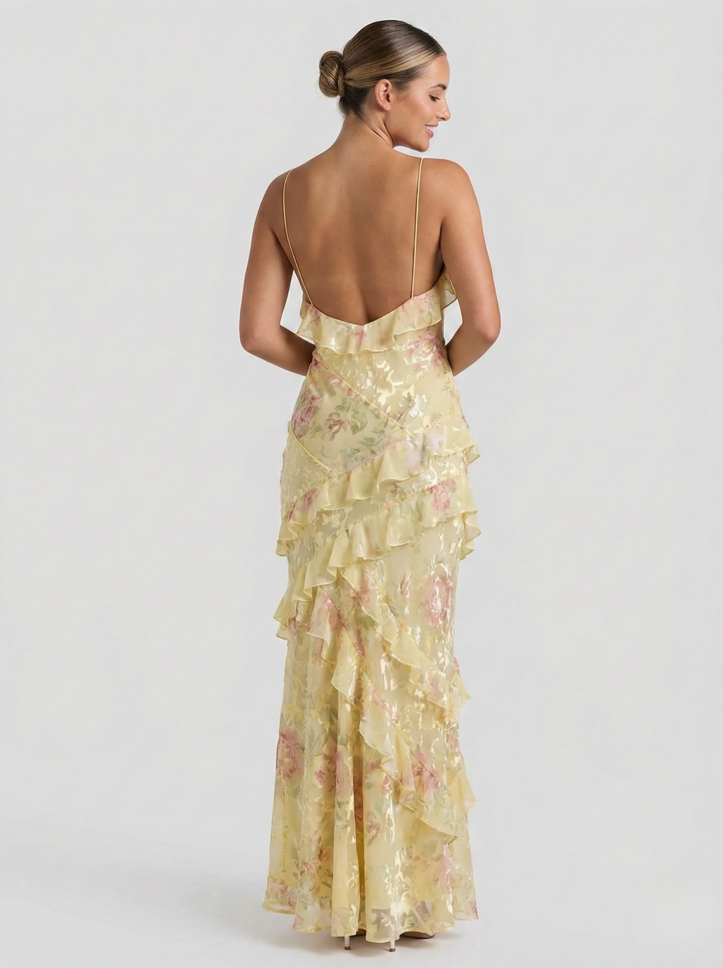 Women's Ethereal Flow Ruffle Maxi Dress