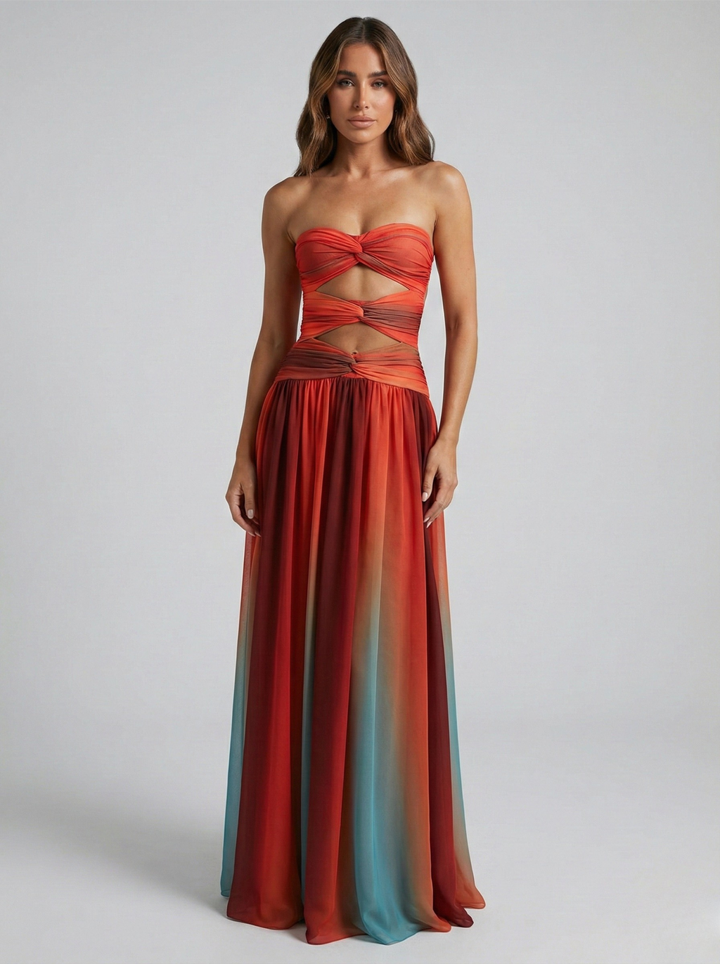 Women's Fireheart Mirage Hollow-Out Maxi Dress