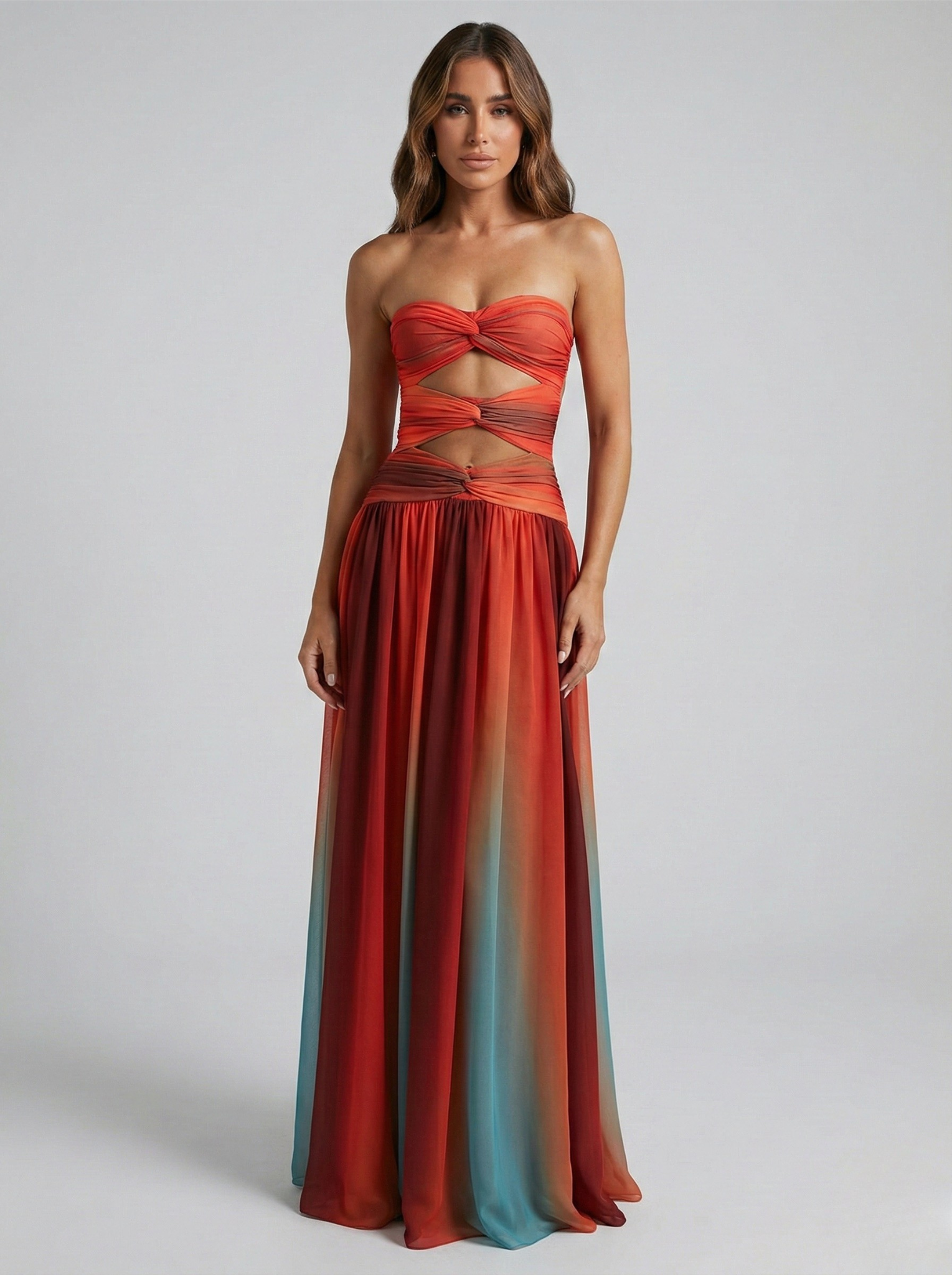 Women's Fireheart Mirage Hollow-Out Maxi Dress