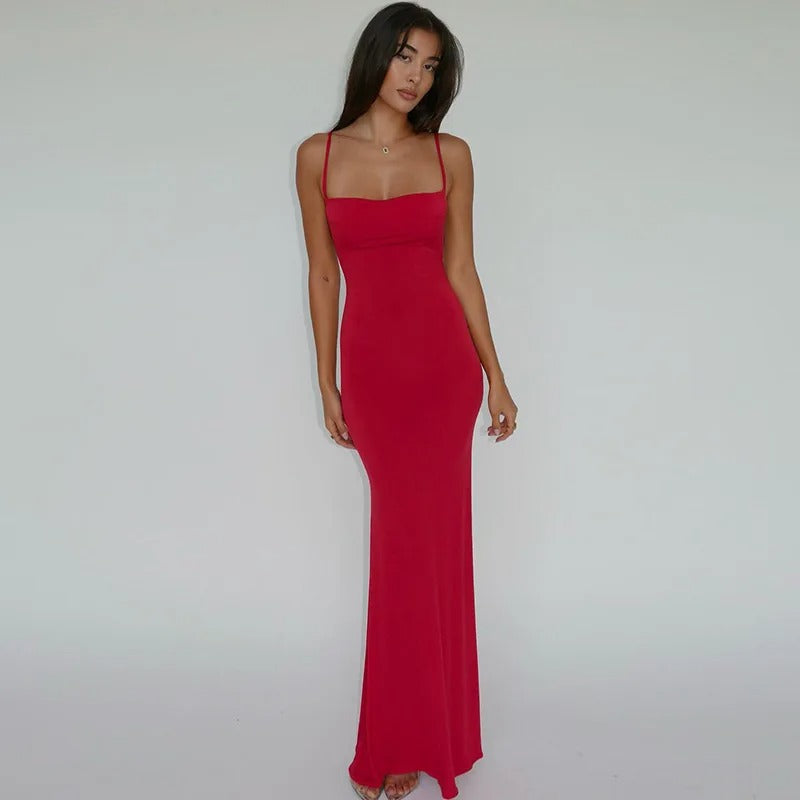 Women's Elegant Silhouette Maxi Dress