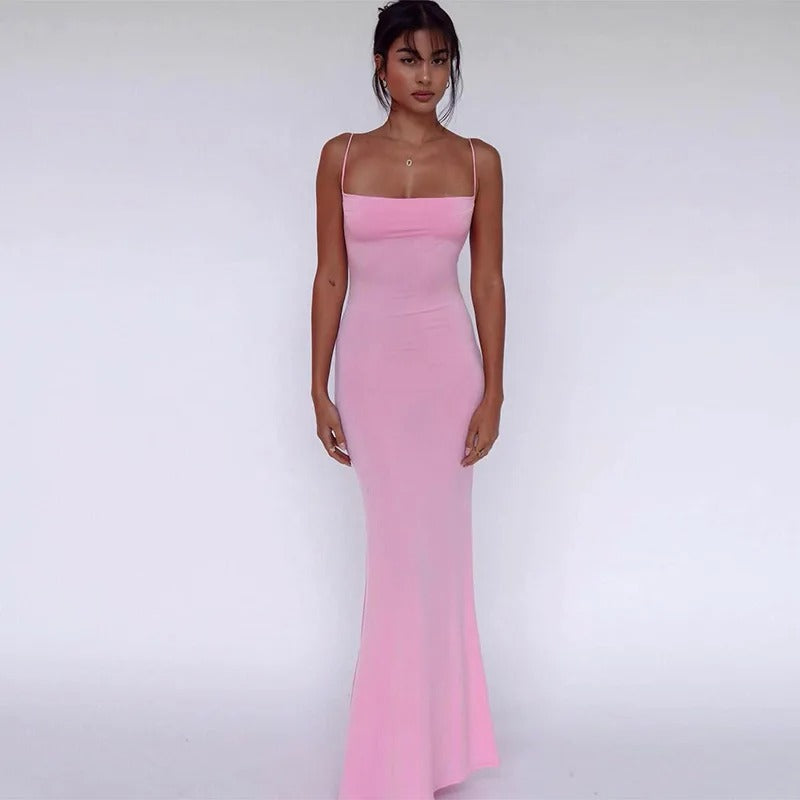 Women's Elegant Silhouette Maxi Dress