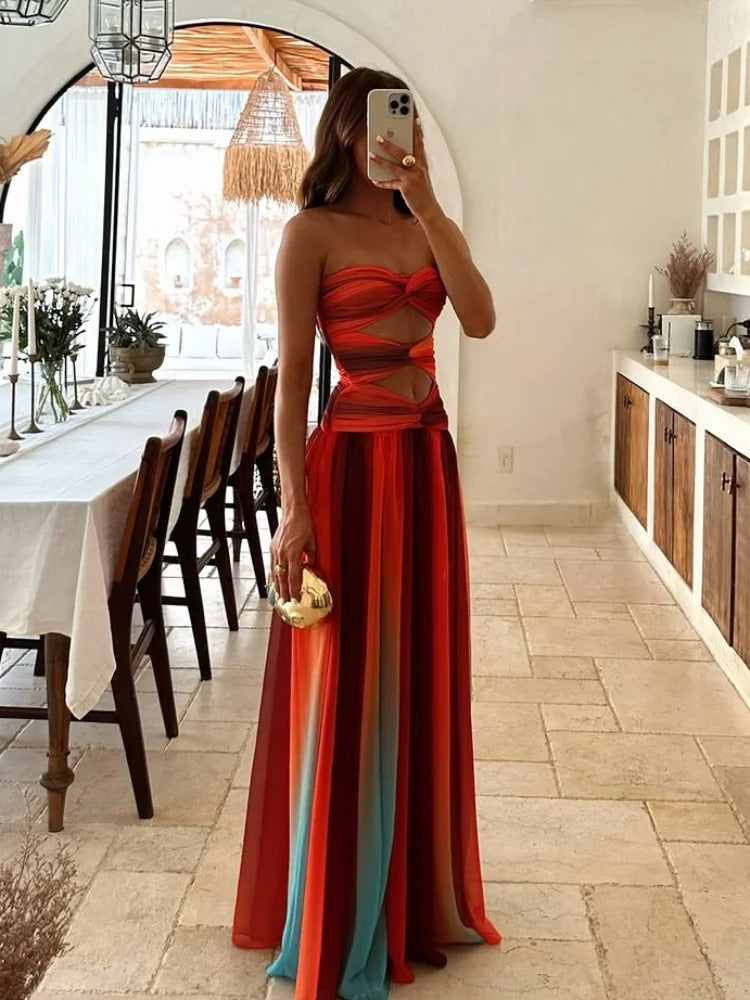 Women's Fireheart Mirage Hollow-Out Maxi Dress