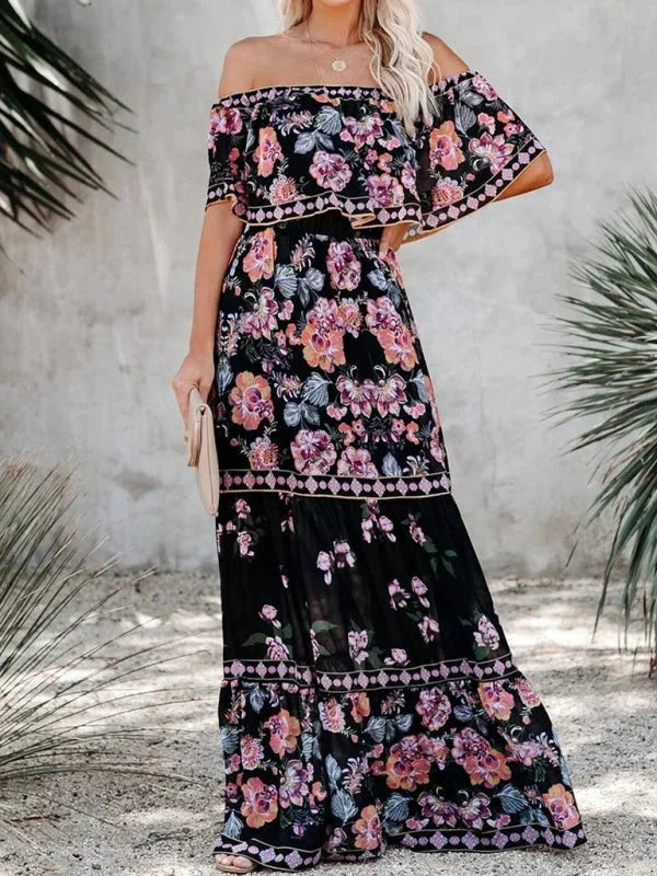 Women's Garden Muse Off-Shoulder Maxi Dress