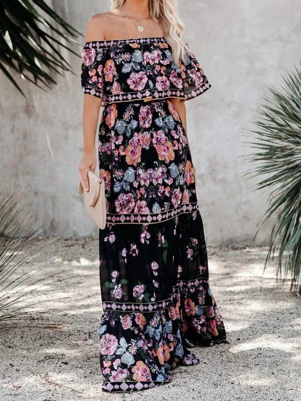 Women's Garden Muse Off-Shoulder Maxi Dress