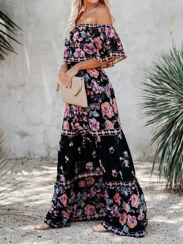 Women's Garden Muse Off-Shoulder Maxi Dress