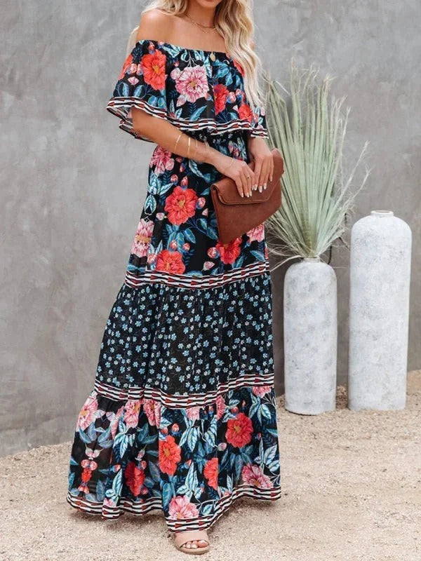 Women's Garden Muse Off-Shoulder Maxi Dress