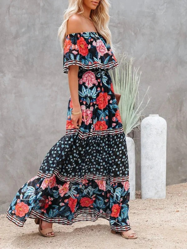 Women's Garden Muse Off-Shoulder Maxi Dress