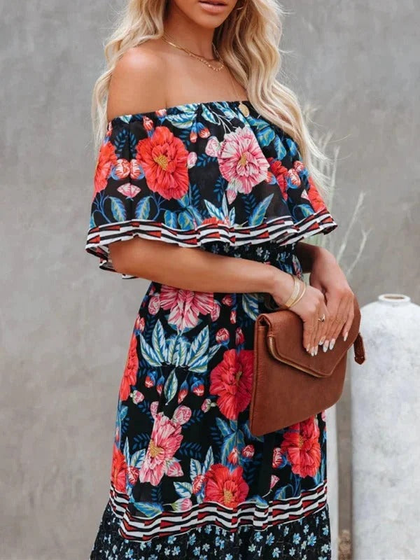 Women's Garden Muse Off-Shoulder Maxi Dress
