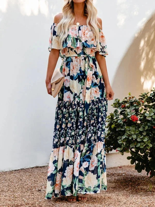 Women's Garden Muse Off-Shoulder Maxi Dress