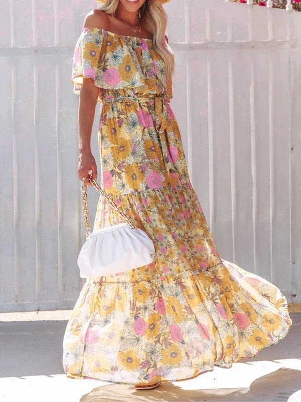 Women's Garden Muse Off-Shoulder Maxi Dress