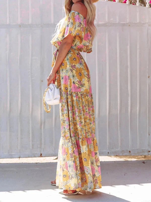 Women's Garden Muse Off-Shoulder Maxi Dress
