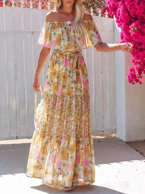 Women's Garden Muse Off-Shoulder Maxi Dress