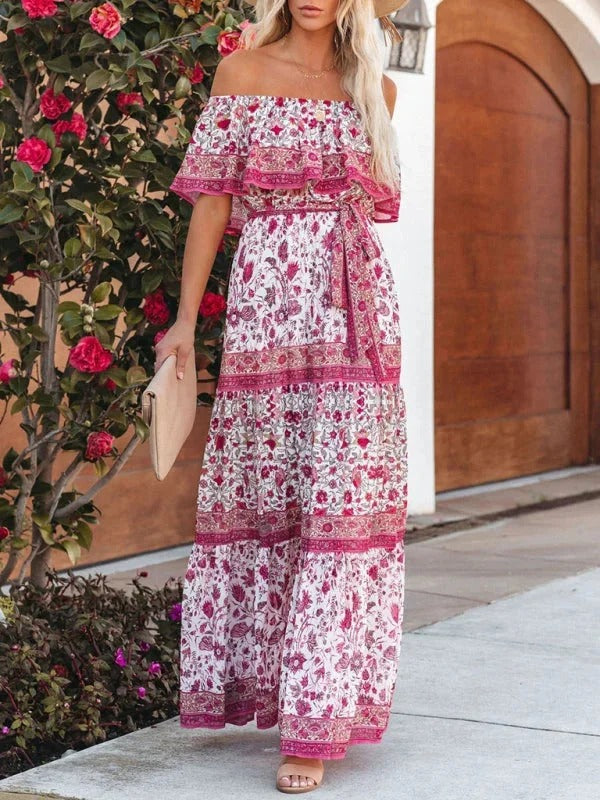 Women's Garden Muse Off-Shoulder Maxi Dress