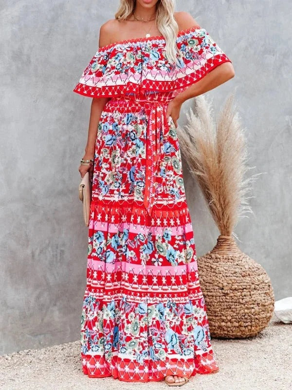 Women's Garden Muse Off-Shoulder Maxi Dress