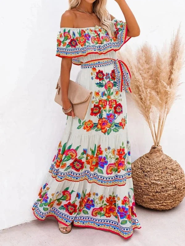 Women's Garden Muse Off-Shoulder Maxi Dress