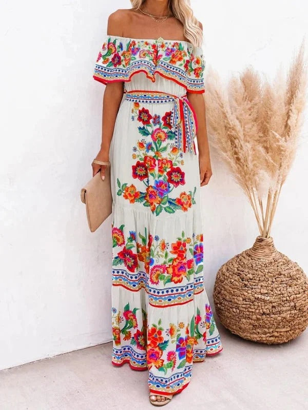 Women's Garden Muse Off-Shoulder Maxi Dress
