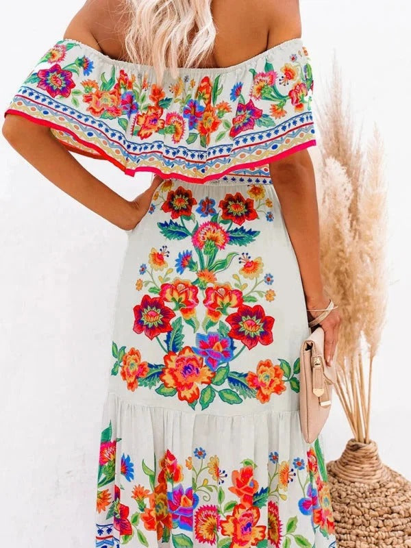 Women's Garden Muse Off-Shoulder Maxi Dress