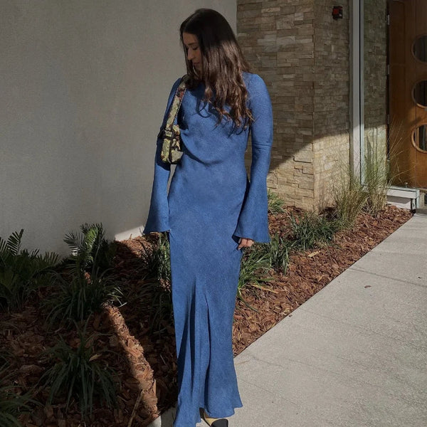 Women's Moonlit Grace Flared Sleeve Maxi Dress