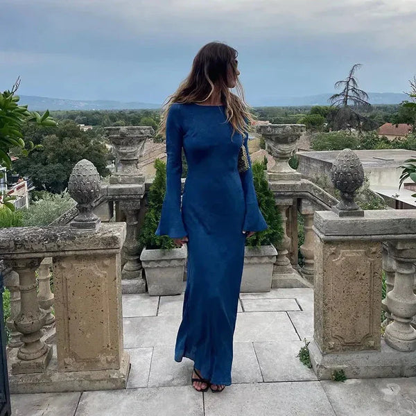 Women's Moonlit Grace Flared Sleeve Maxi Dress
