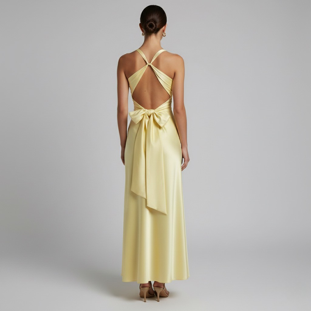 Women's Lemon Summer Maxi Dress