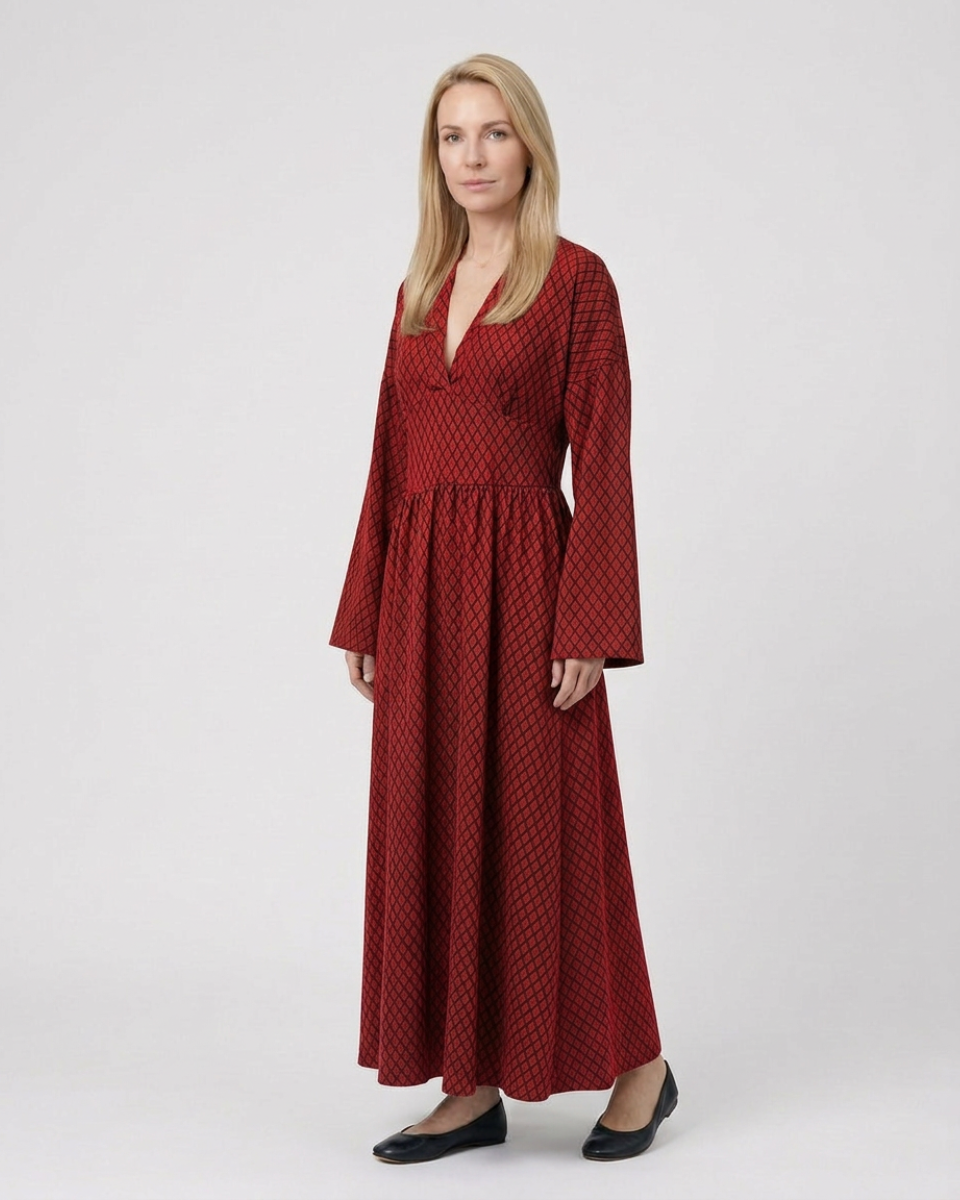 Women's Radiant Allure Long Sleeve Maxi Dress