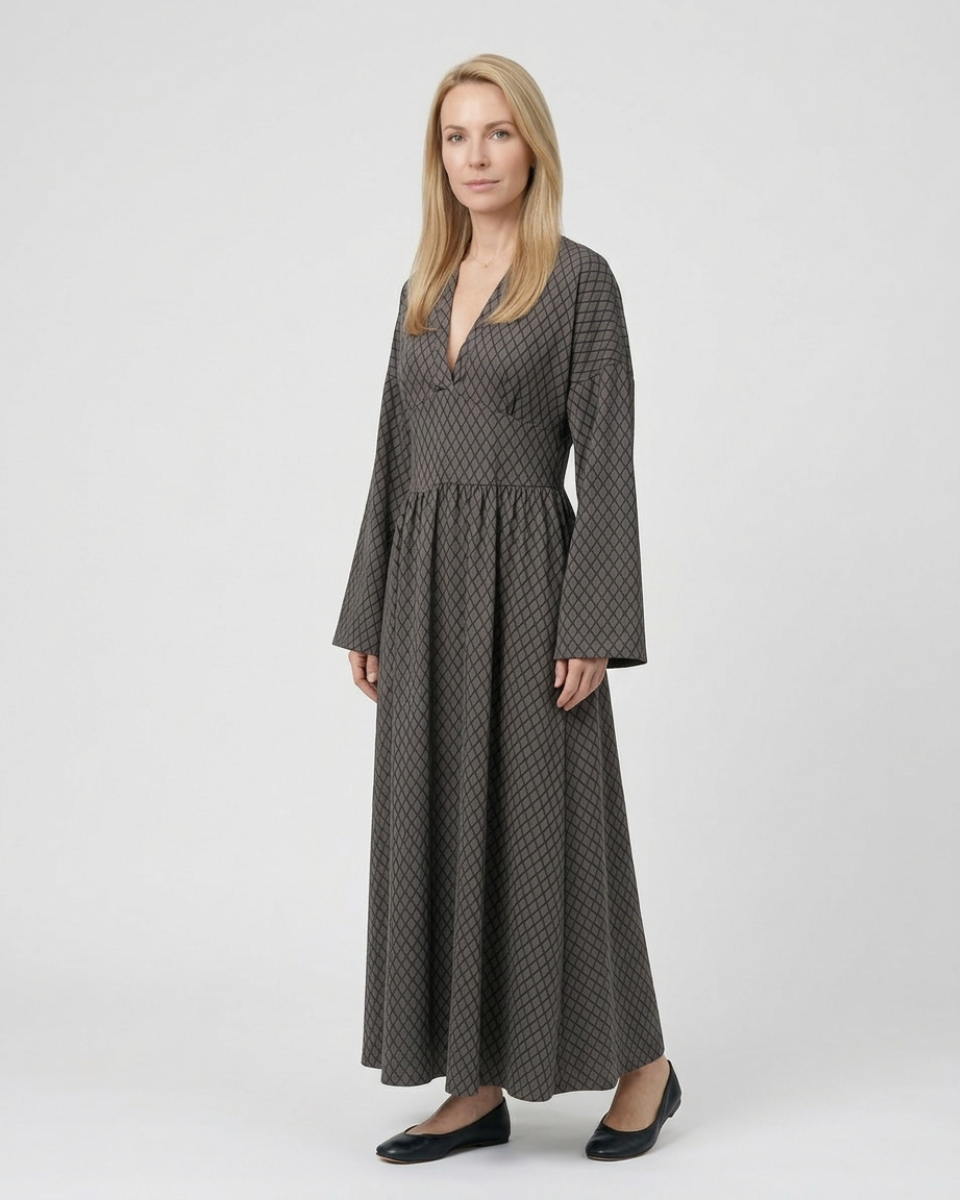 Women's Radiant Allure Long Sleeve Maxi Dress