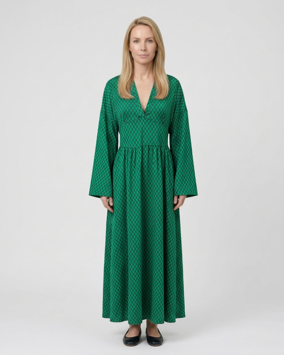 Women's Radiant Allure Long Sleeve Maxi Dress