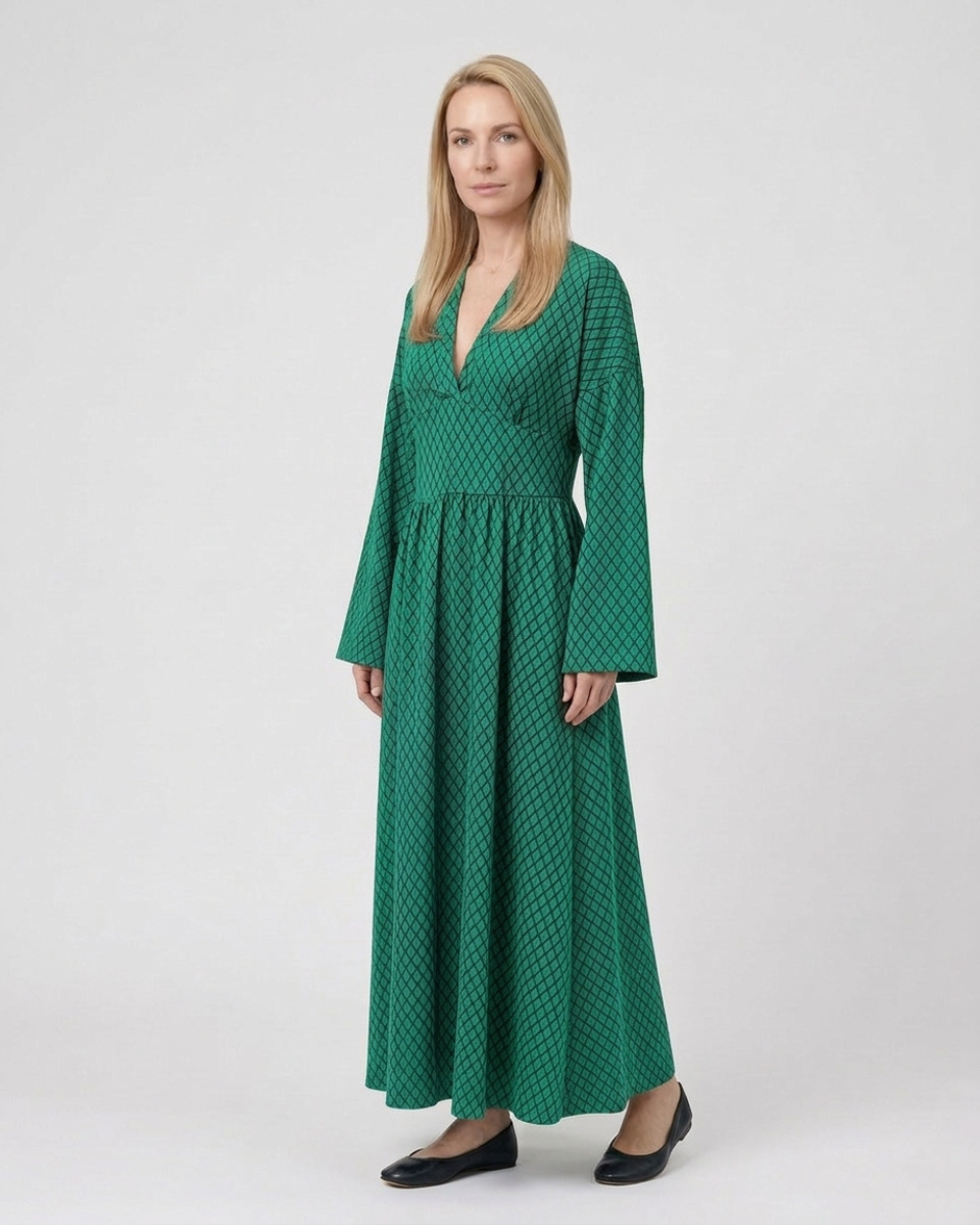 Women's Radiant Allure Long Sleeve Maxi Dress