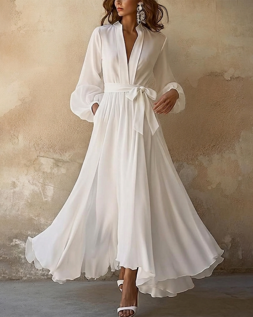 Women's Whispers of Grace Pleated Maxi Dress
