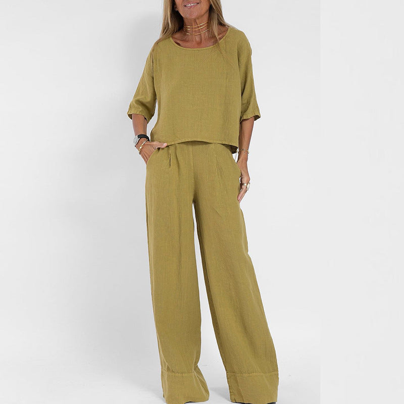 Women's Loose Fit Matching Set – Comfortable Everyday Style