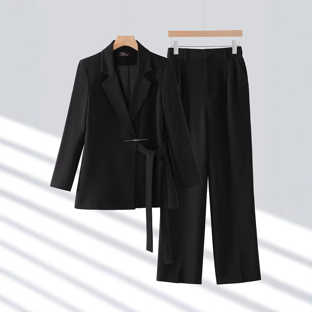 Women's Tailored Suit Set – Long Blazer Elegant Style