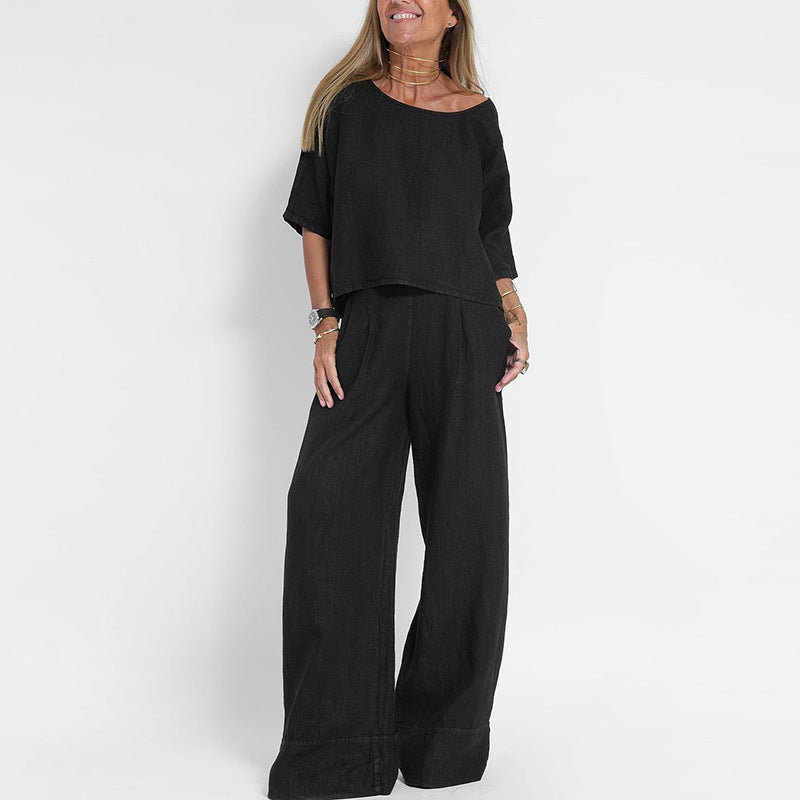 Women's Loose Fit Matching Set – Comfortable Everyday Style