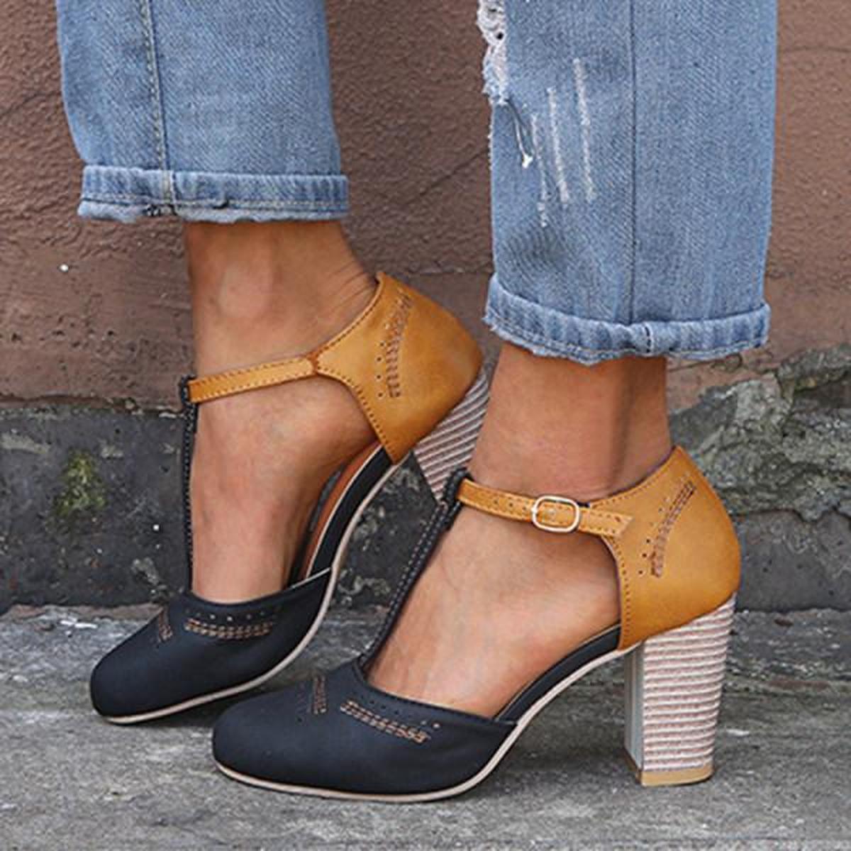 Women's Vintage Style Ankle Strap Heels – Elegant Occasion Style