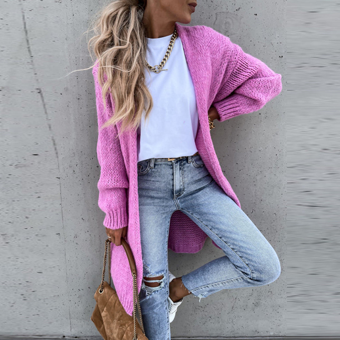 Women's Long Open Front Cardigan – Relaxed Layering Style
