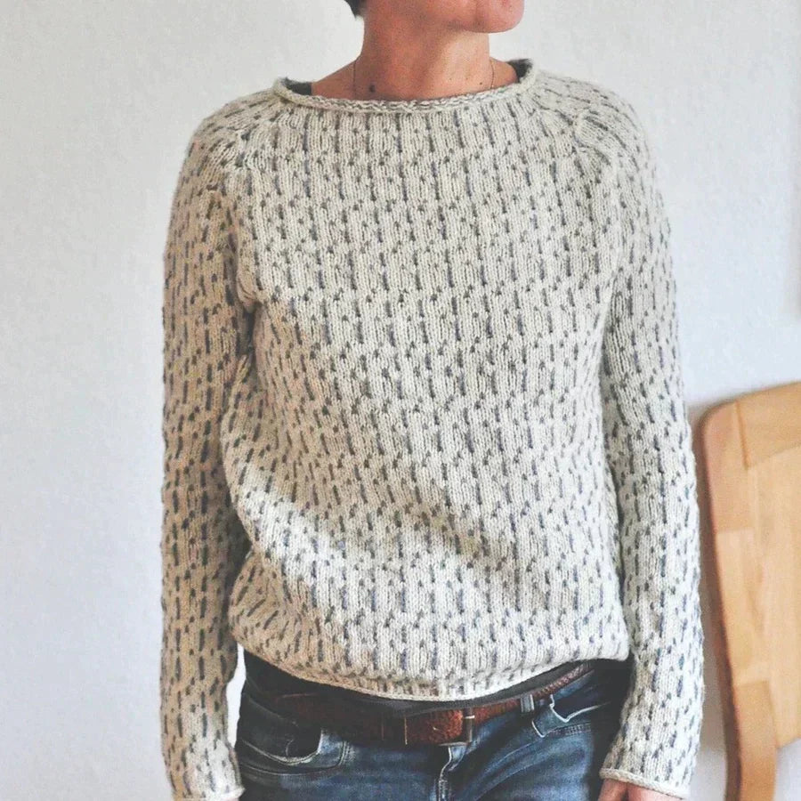 Women's Casual Knit Sweater – Boat Neck Cozy Style