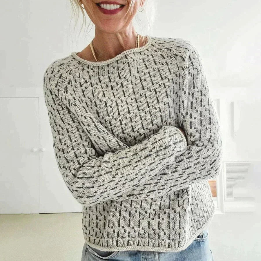 Women's Casual Knit Sweater – Boat Neck Cozy Style