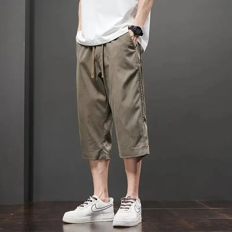 Men's Loose Straight Pants - Lightweight Casual Trousers