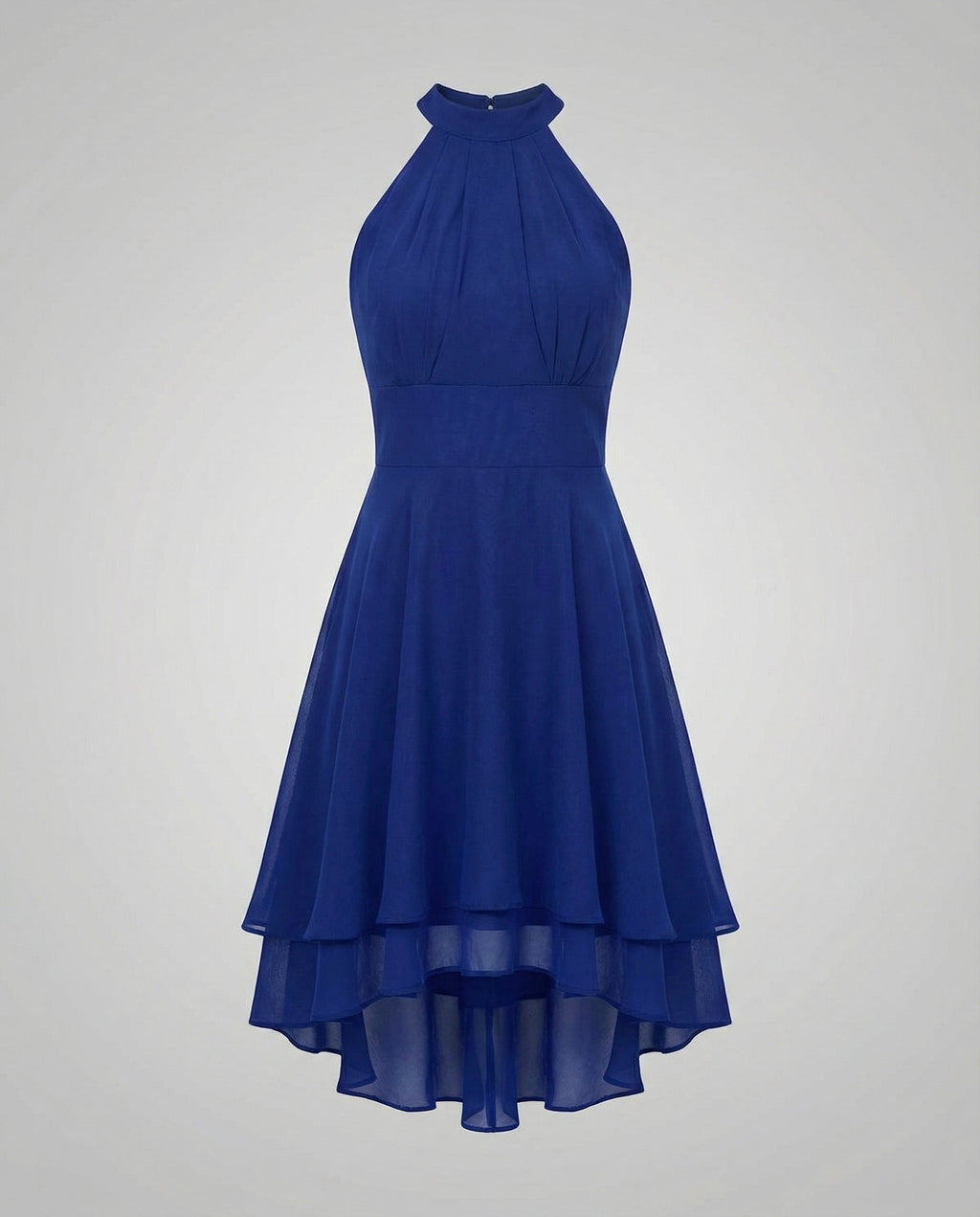 Women's Pleated Chiffon Cocktail Dress – Sleeveless Mini Elegant