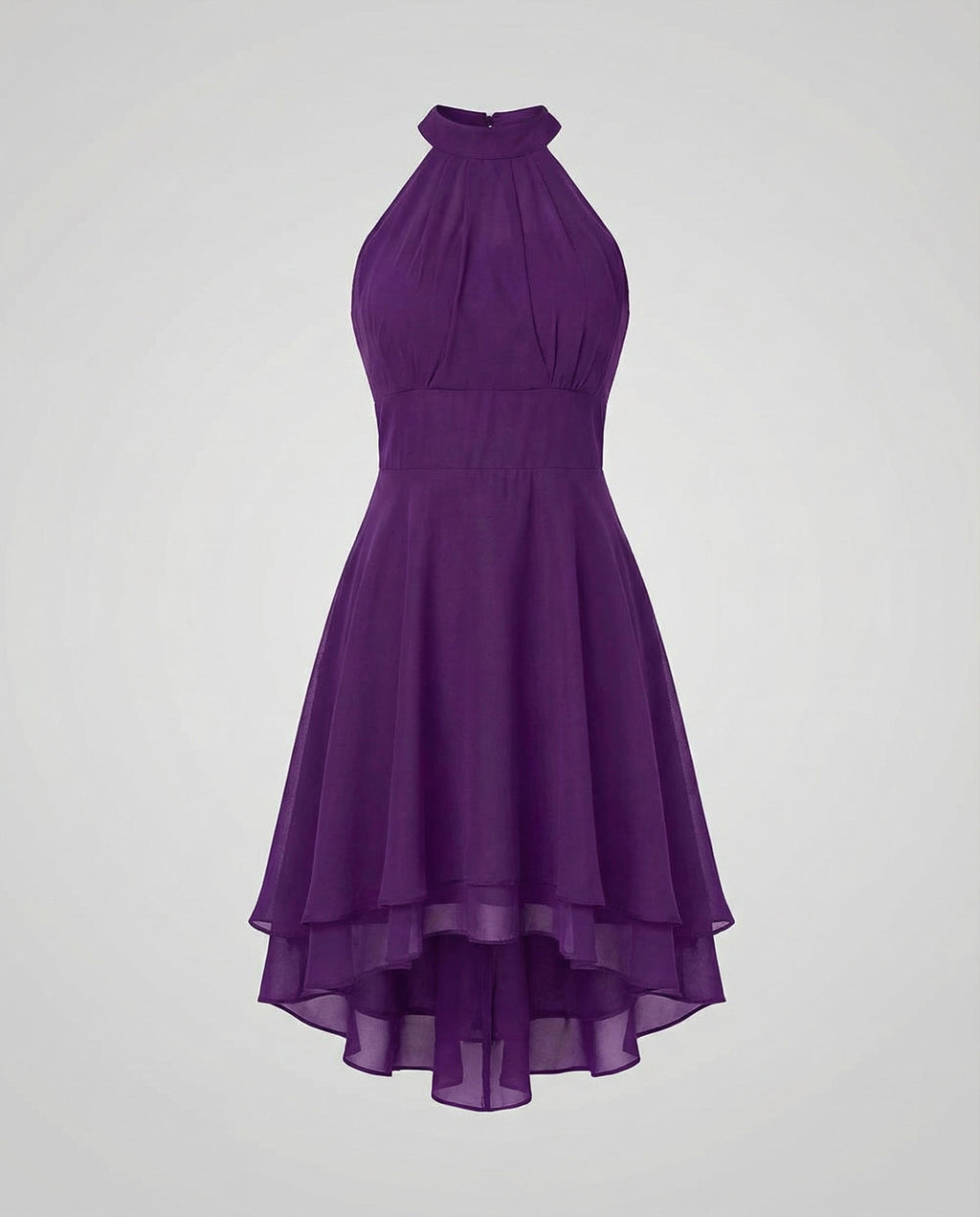 Women's Pleated Chiffon Cocktail Dress – Sleeveless Mini Elegant