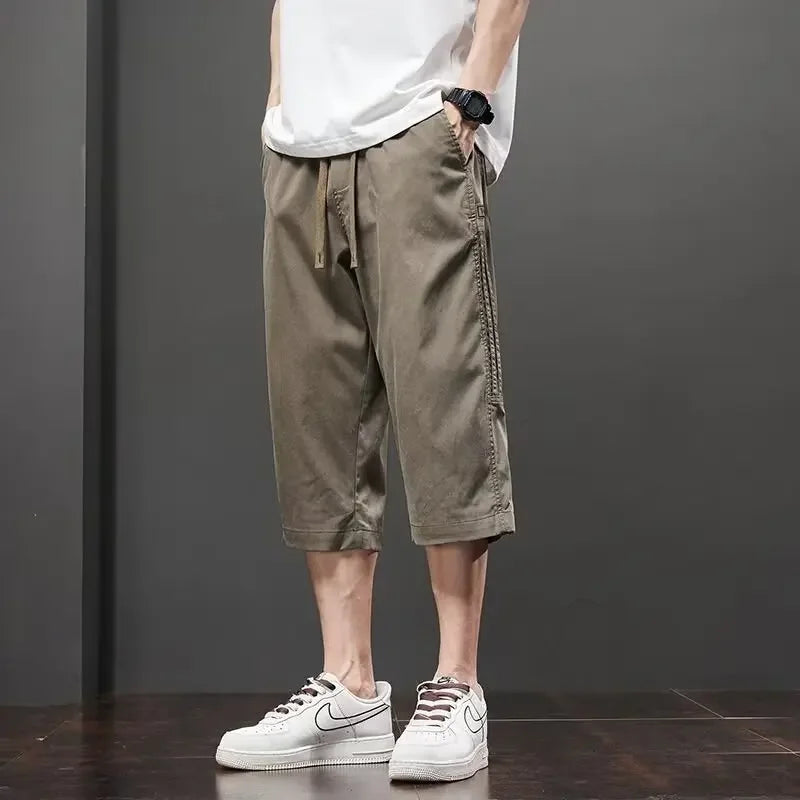Men's Loose Straight Pants - Lightweight Casual Trousers