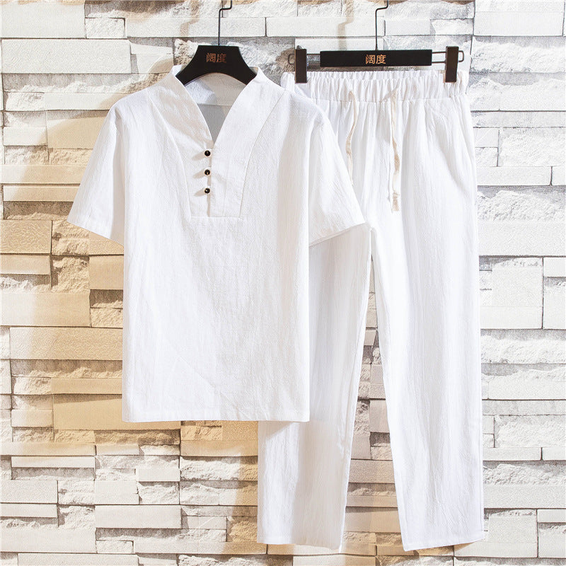 Men's Summer T-Shirt and Shorts Set – Lightweight Casual Everyday Style